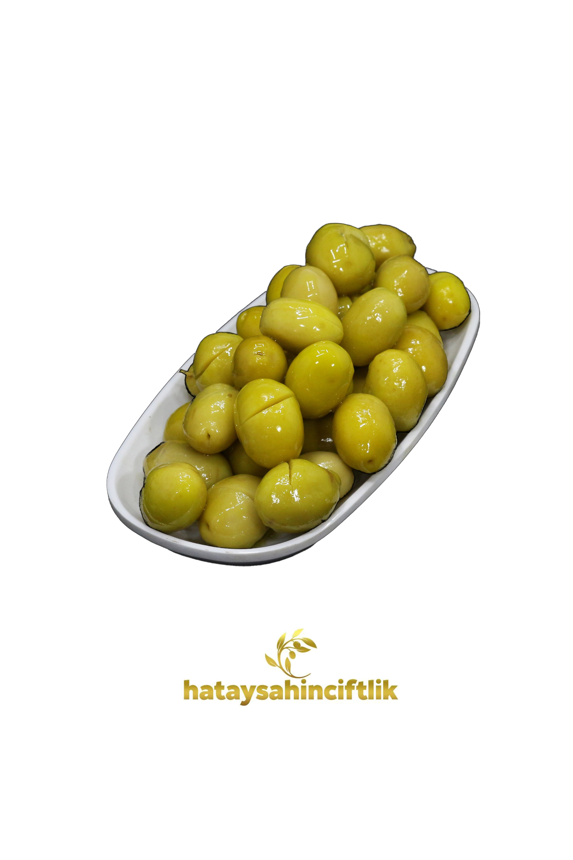 Domat Kırma Yeşil Zeytin 1 Kg - Az Tuzlu Gurme Kahvaltılık