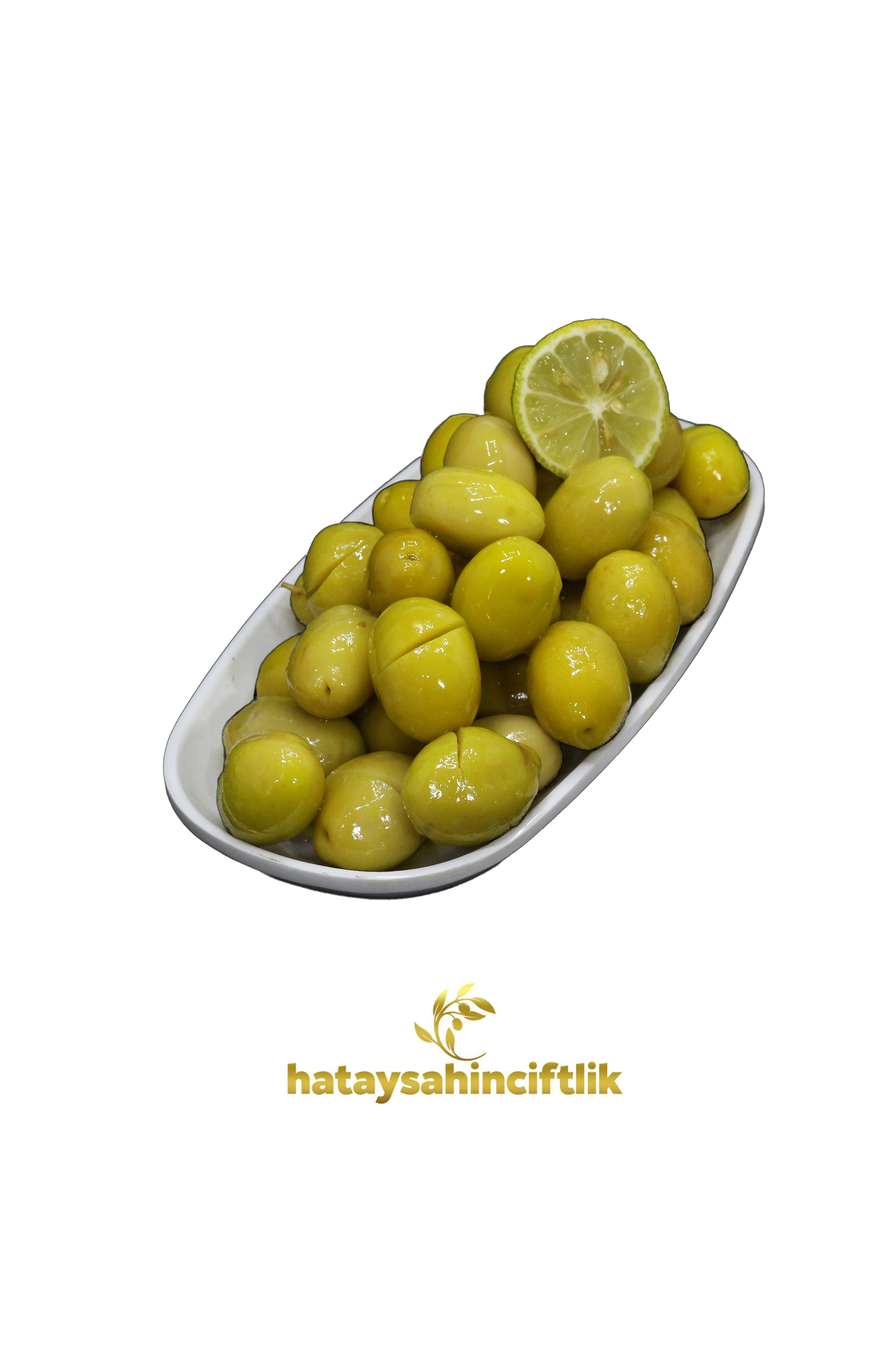 Domat Kırma Yeşil Zeytin 1 Kg - Az Tuzlu Gurme Kahvaltılık
