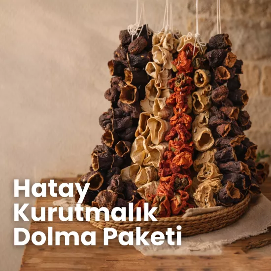 Hatay Kurutmalık Dolma Paketi – Güneşte Kurutulmuş Patlıcan, Biber ve Kabak