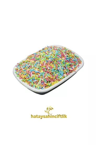 Renkli Granül Şeker - Pasta Süsleme
