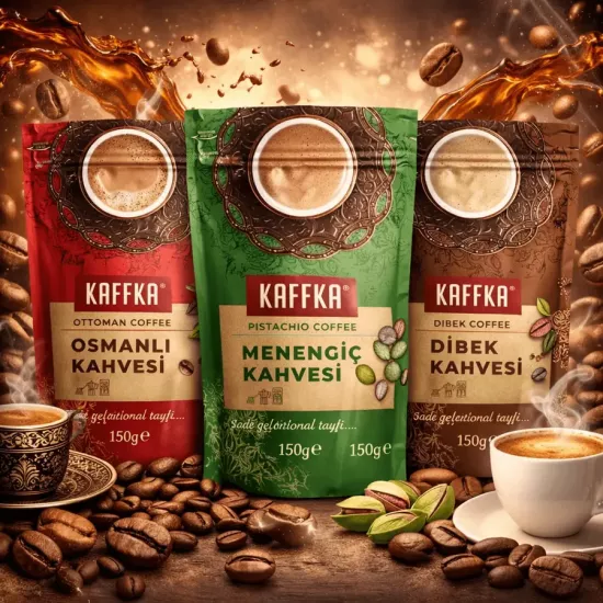 KAFFKA Fırsat Paketi ( Menengiç Kahvesi + Osmanlı Kahvesi + Dibek Kahvesi )