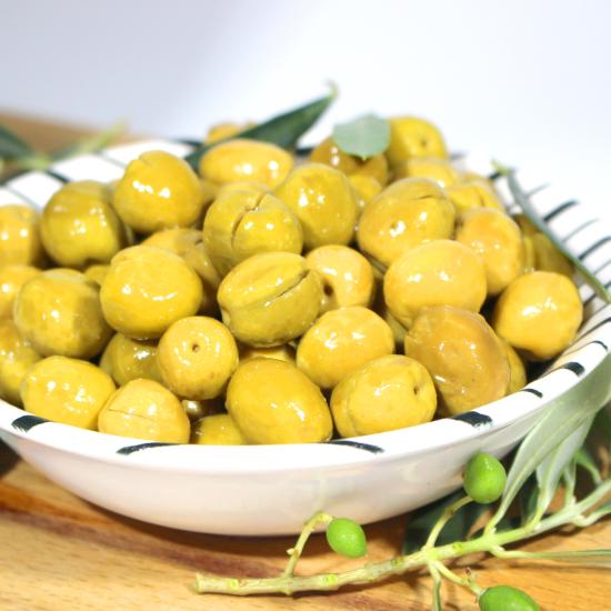 Halhalı (Topakaşı) Kırma Yeşil Zeytin  İri boy 2 Kg