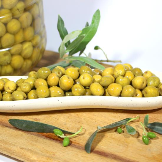 Halhalı (Topakaşı) Kırma Yeşil Orta Boy Zeytin 2KG